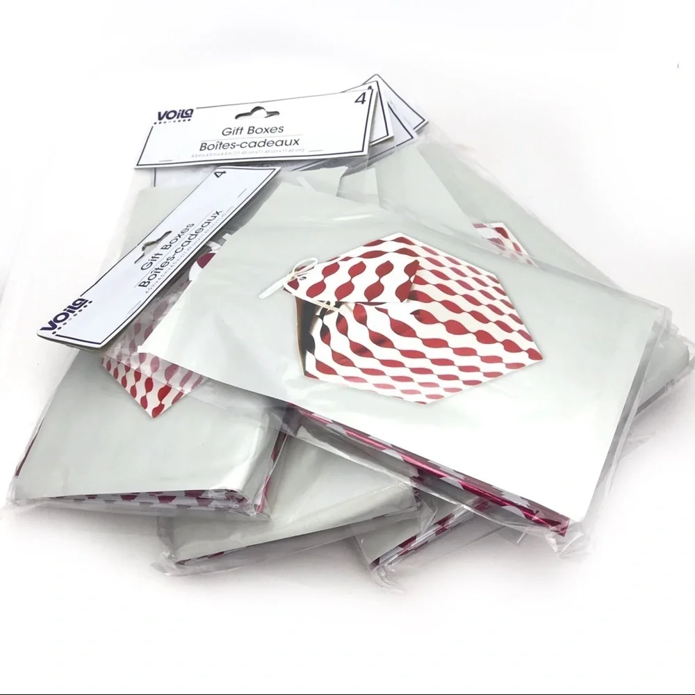 Gift Boxes - 20 total - Lot - Foil Fuchsia w/Tag‎